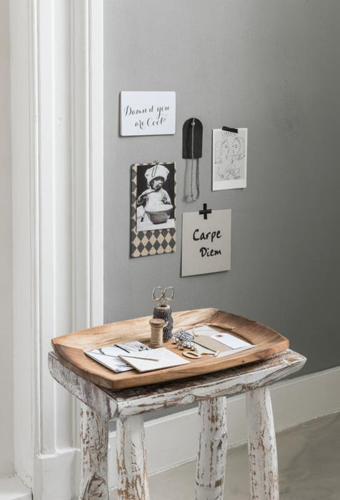 Tray Say Cheese - Teakhouten Dienblad (Set van 4)