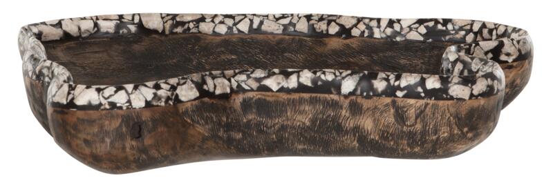 Coral Tray - Zwart Teakhout - 36 cm