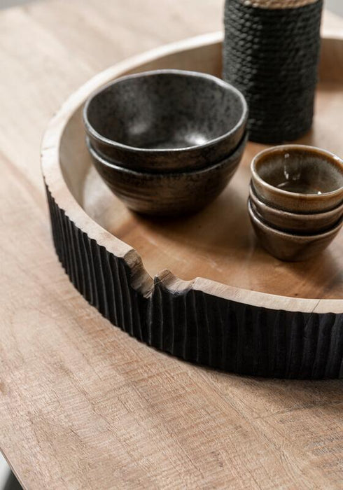 Bowl Groove - Suar houten schaal (set van 2)