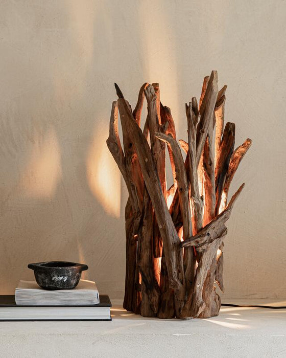 Spot Tafellamp - Teakhout