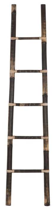 Zwarte Bamboe Ladder - 200cm