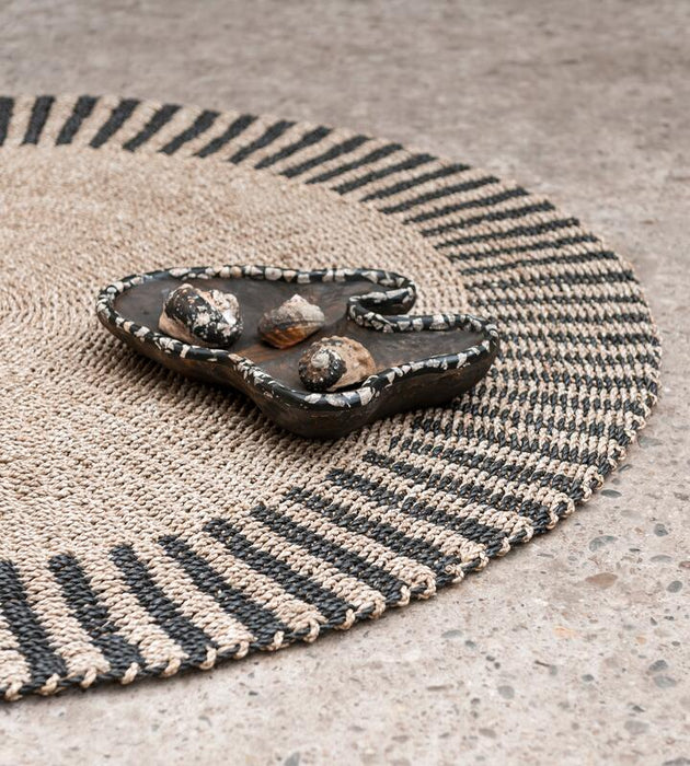 Coral Tray - Zwart Teakhout - 36 cm