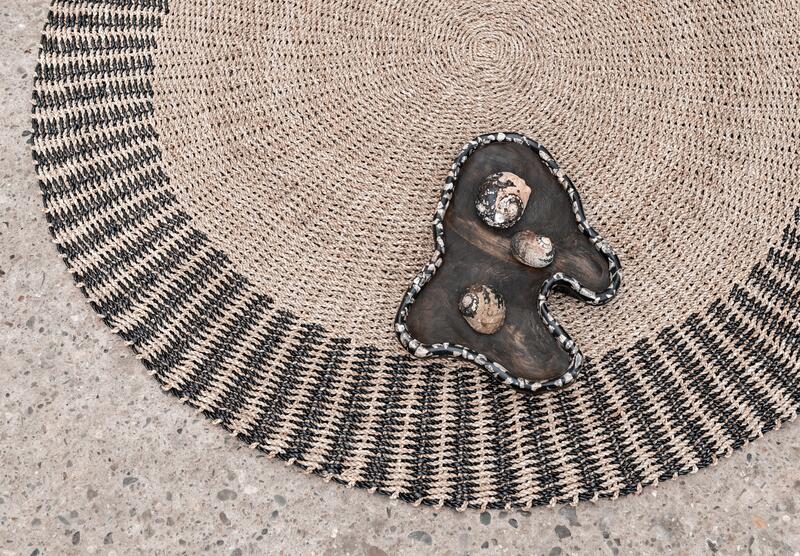 Coral Tray - Zwart Teakhout - 36 cm