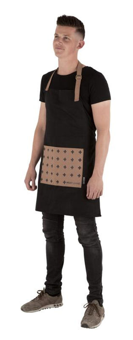 Apron Must Living - Zwart Canvas Schort (Set van 2)