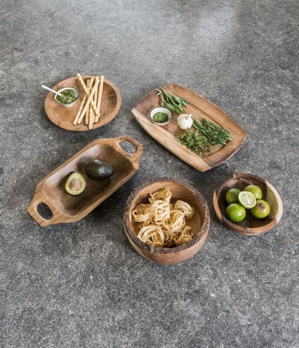 Tray Say Cheese - Teakhouten Dienblad (Set van 4)