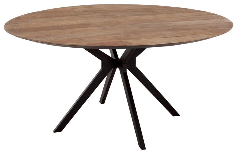 Metropole Ronde Eettafel - Gerecycled Teakhout