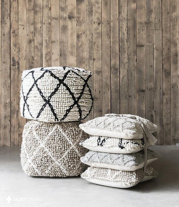 Pouf Princess - Beige/Ivory - Wol