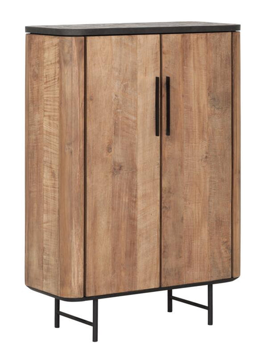 Soho Cupboard Low - 2 Deurs - Gerecycled Teak & Mortex