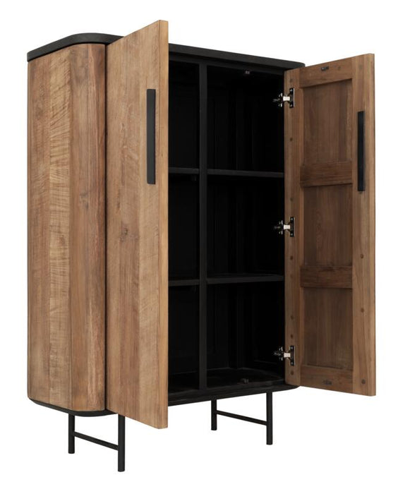 Soho Cupboard Low - 2 Deurs - Gerecycled Teak & Mortex