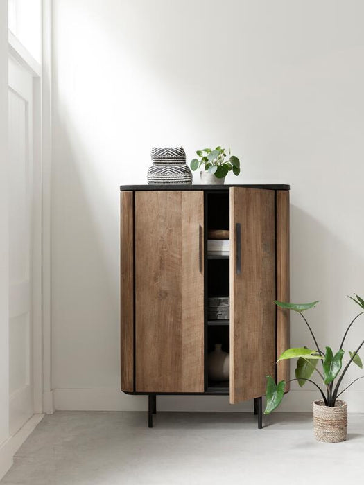 Soho Cupboard Low - 2 Deurs - Gerecycled Teak & Mortex