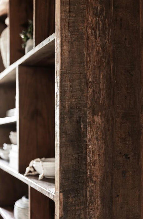 Timber Boekenkast met 13 Open Vakken