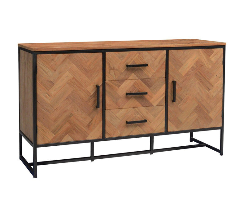Accent Kast 145cm | Teakhout & Zwart Staal