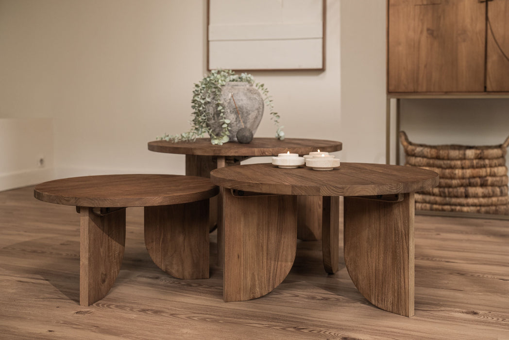 Ace Salontafel Set van 3 - Hergebruikt Teak