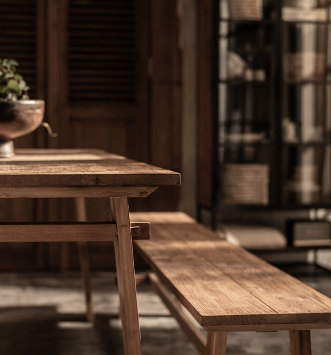 Artisan Bank - Gerecycled Teakhout - 180cm