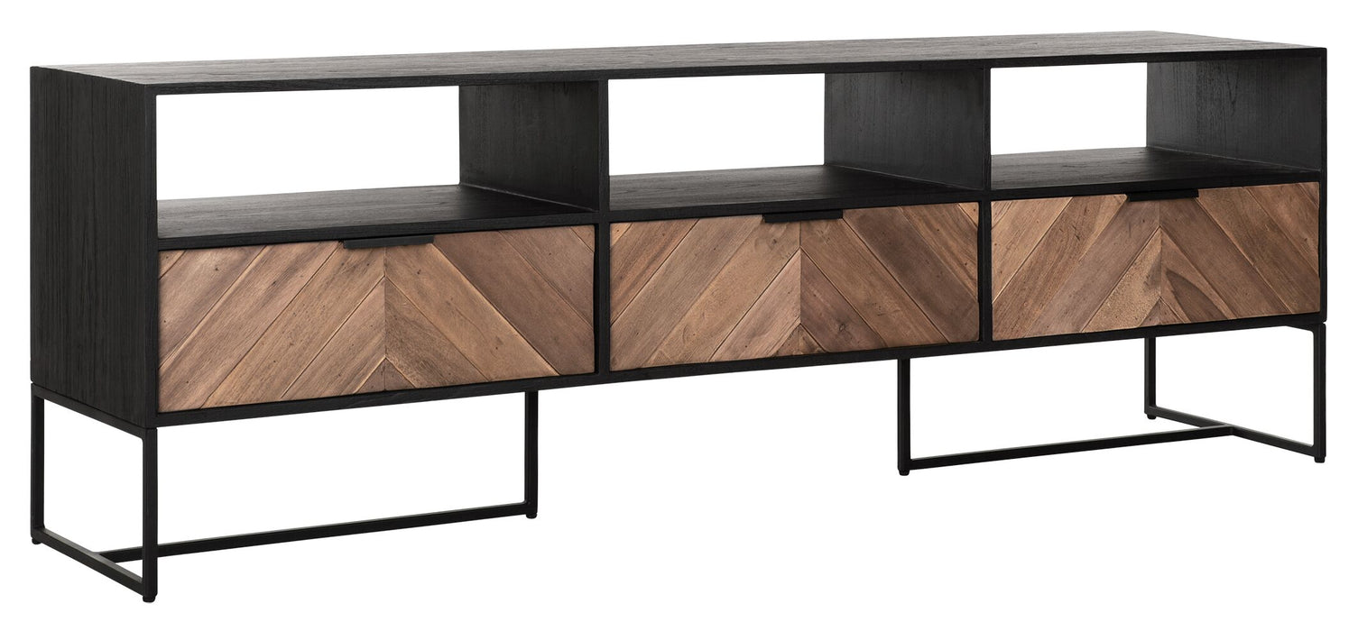TV stand Criss Cross large, 3 drawers, 3 open racks