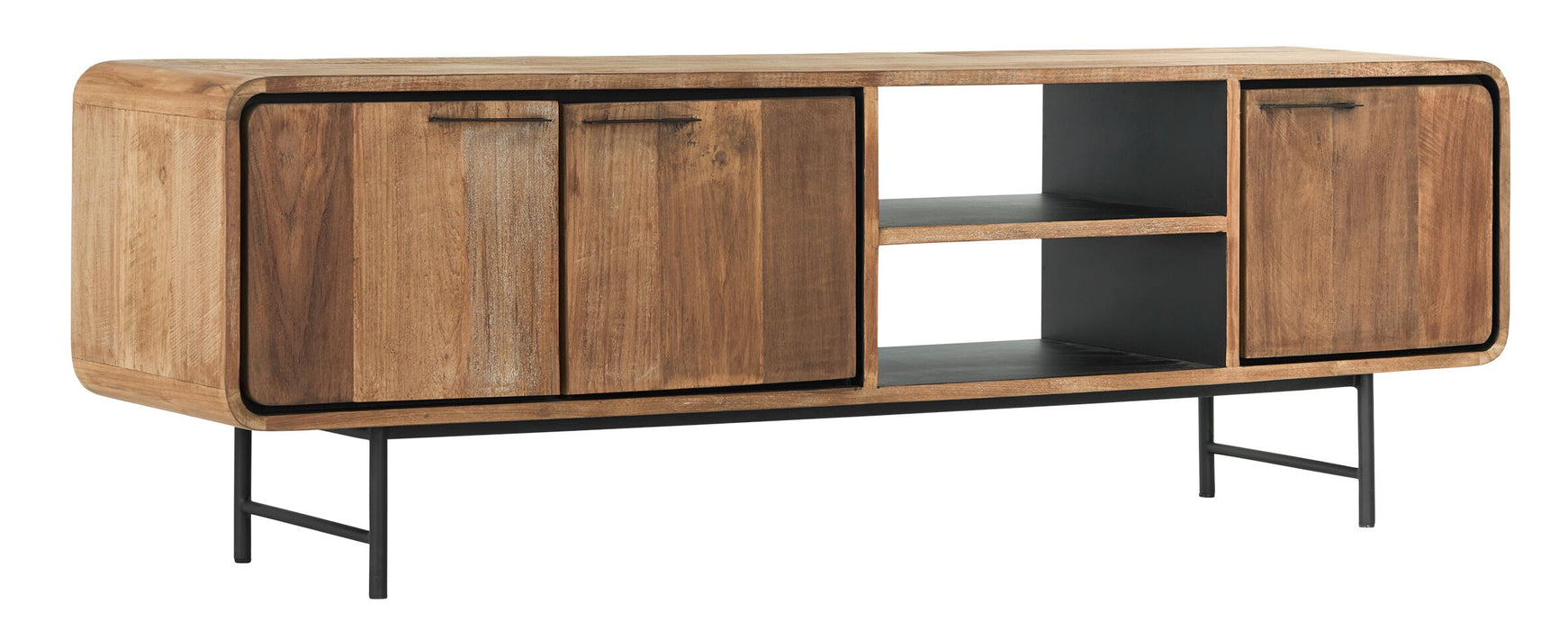 TV stand Evo medium, 3 doors, 2 open racks
