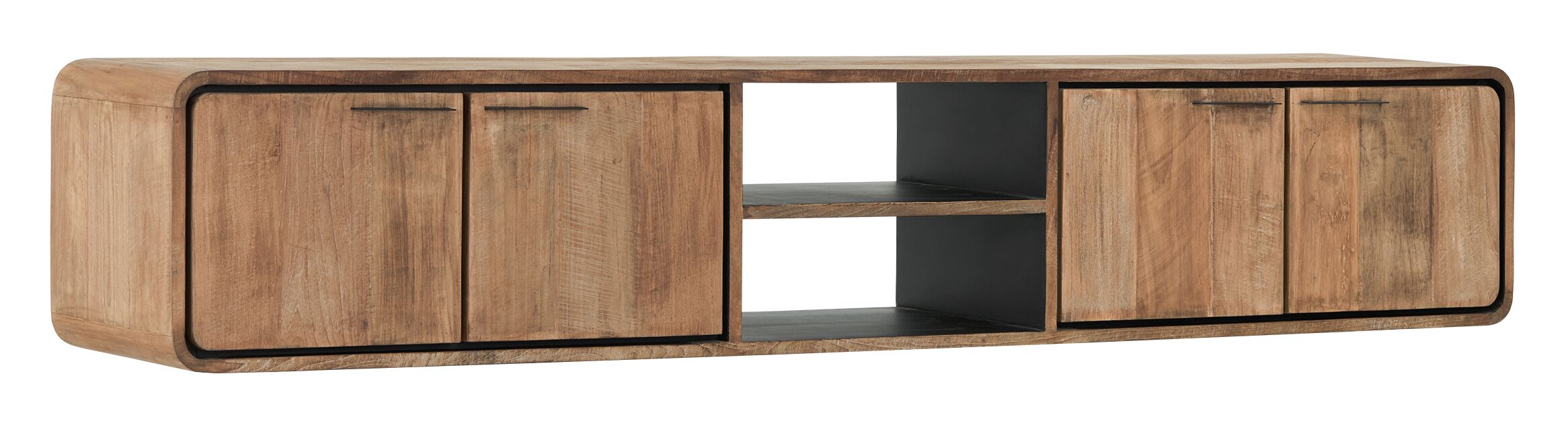 Hanging TV stand Evo large, 4 doors, 2 open racks