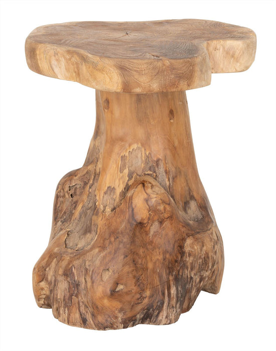 Stool Mushroom Natural - Teakhouten Kruk