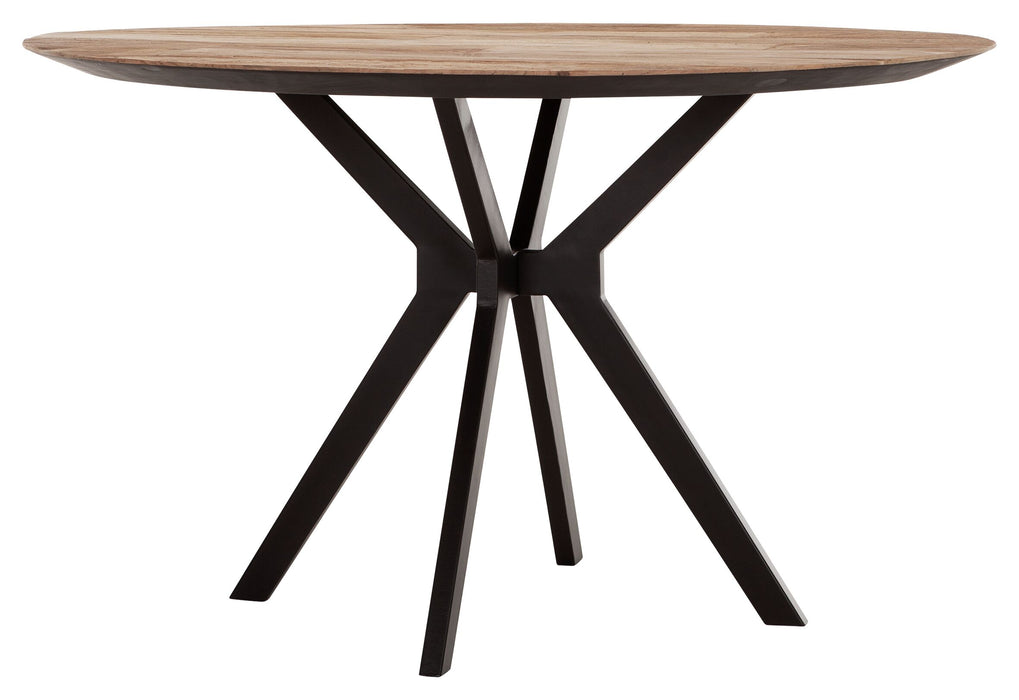Metropole Ronde Eettafel - Gerecycled Teakhout