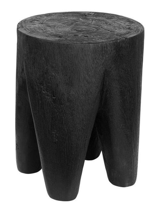 Stool Tooth - Zwarte Houten Kruk van Suar Hout