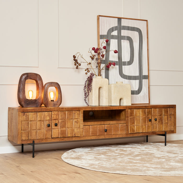 Brandy TV-meubel - 220 cm - Mangohout