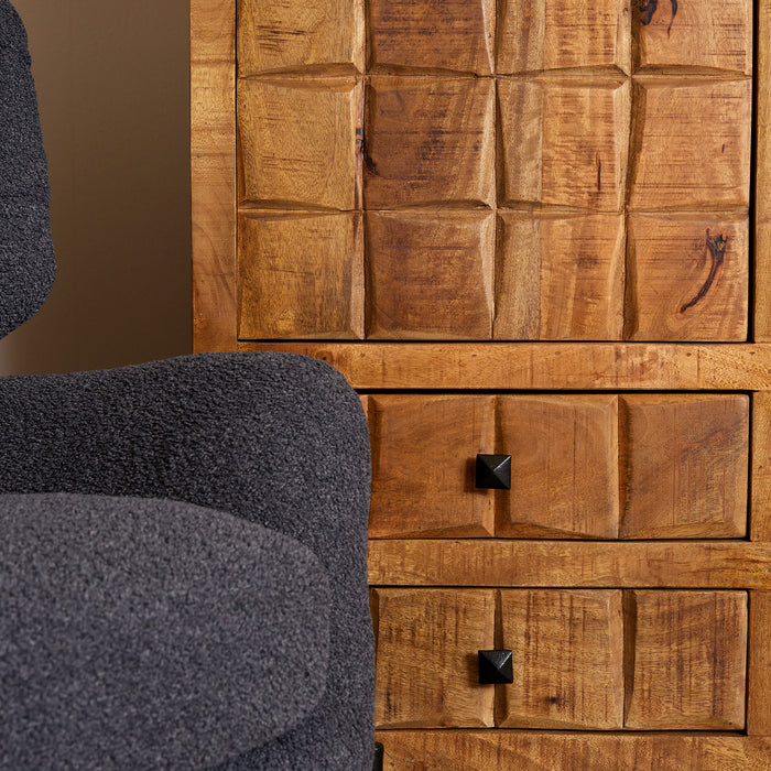 Brandy Kabinet met 2 Deuren en 4 Lades