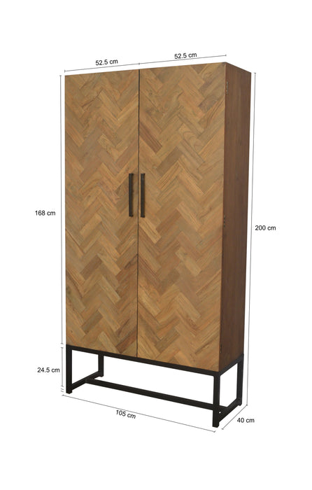 Accent Big Kast - Teakhout & Zwart Staal
