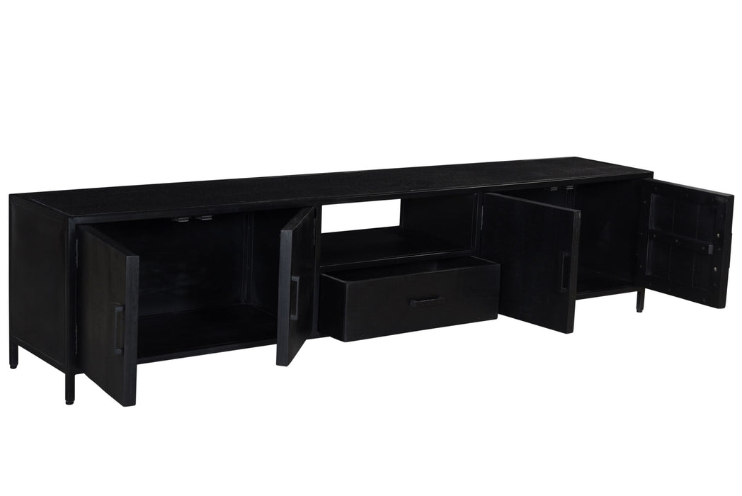Kala Kast 220 cm - Mangohout & Zwart Staal