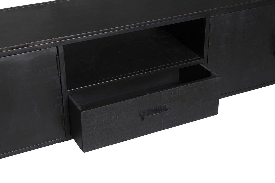 Kala Kast 220 cm - Mangohout & Zwart Staal