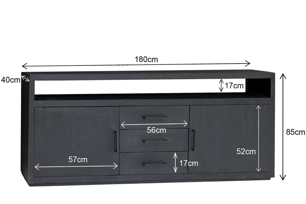 Jaxx Black Kast - 180cm - Mangohout