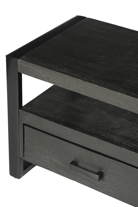 Norris 120 cm Kast | Zwart Mangohout | Livingfurn