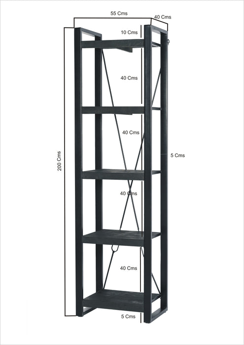 Norris 55 cm Kast - Zwart Mangohout