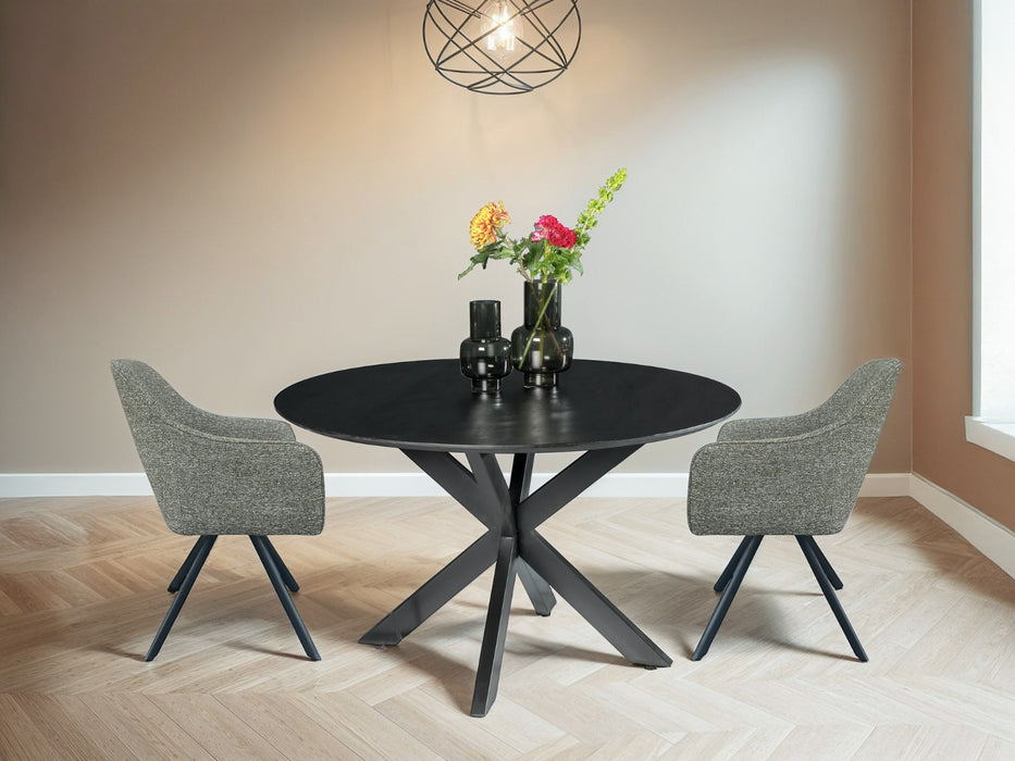 Oslo Black Round 130 cm