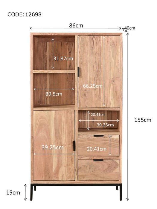 Oslo Acasia Kast - 86 cm - Livingfurn