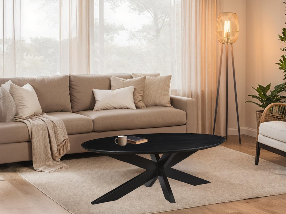 Oslo Oval Black130 cm