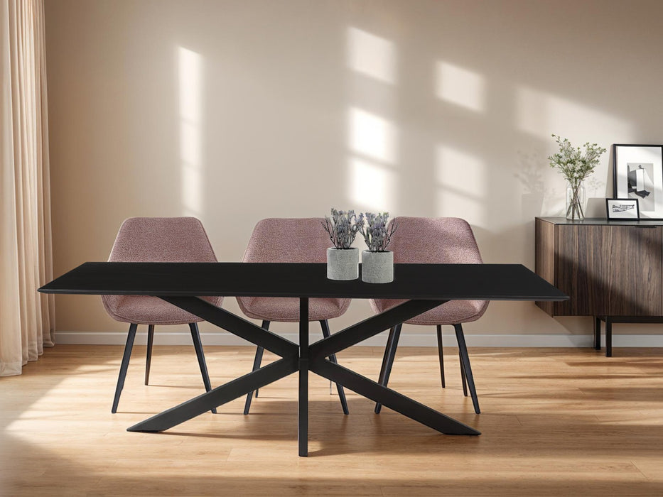 Oslo Spider Eettafel - Zwart Acacia 220 cm