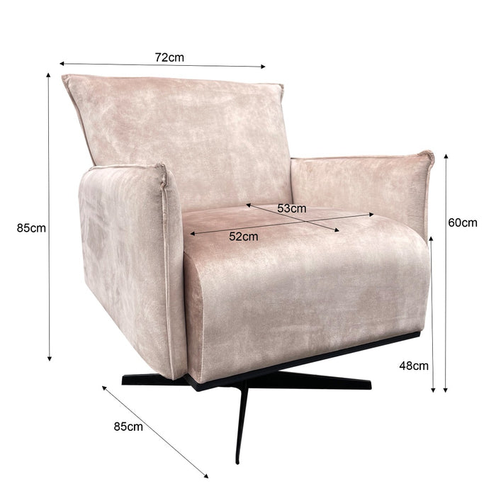 Philippe Fauteuil - Velvet - Livingfurn