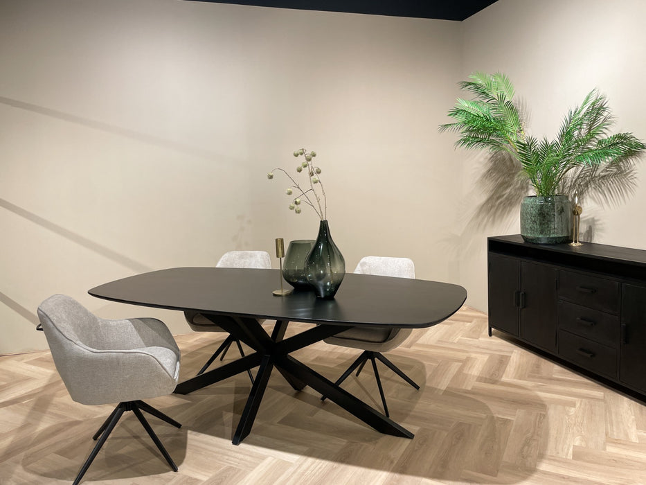Jesper Danish Ovale Eettafel Zwart 180cm