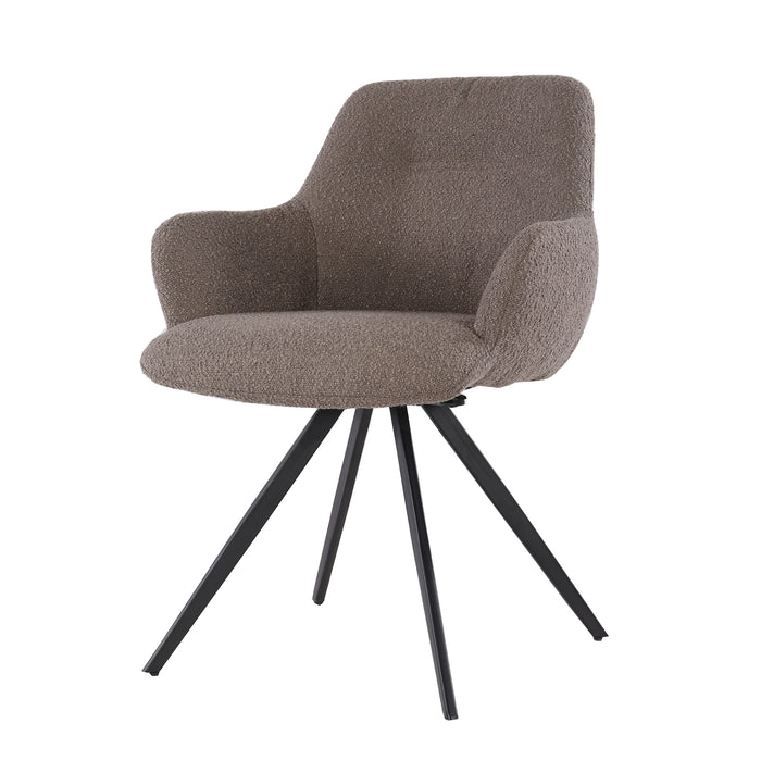 Doreen Eetkamerstoel Boucle Brown | Livingfurn