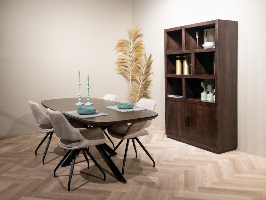 Jesper Danish Ovale Eettafel - Mangohout & Staal - 230 cm