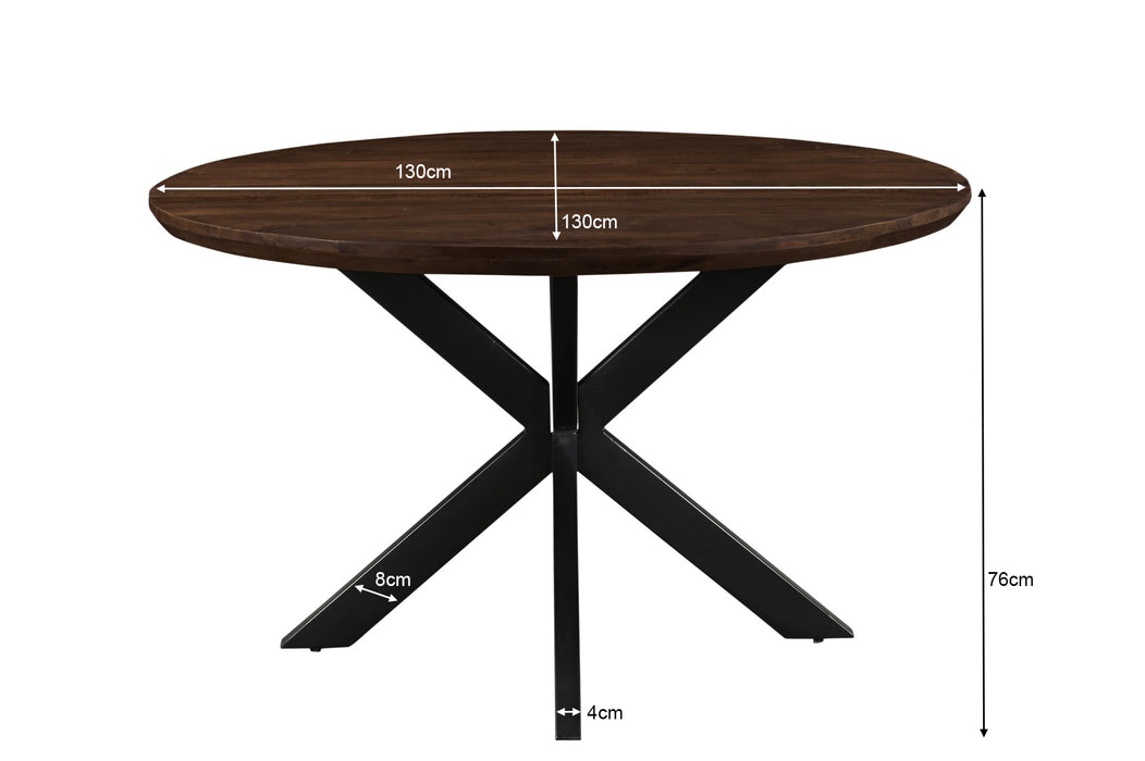 Jesper Ronde Eettafel - Bruin - 130cm