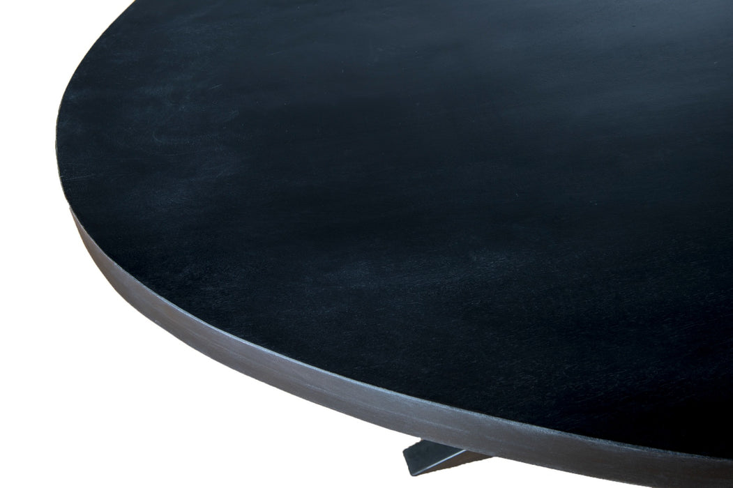 Kala Oval Spider Eettafel 160cm | Mangohout & Zwart Staal