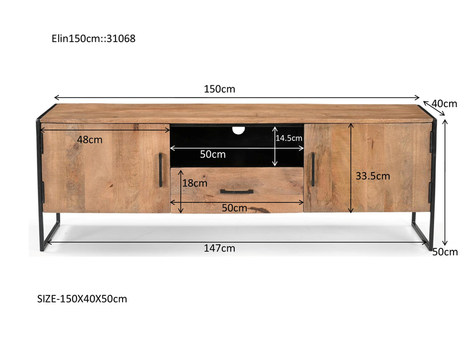 Elin Kast 150cm | Mangohout & Staal