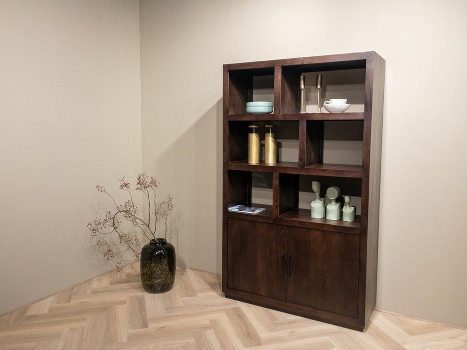 Jaxx Brown Kast 120cm - Mangohout Zwart