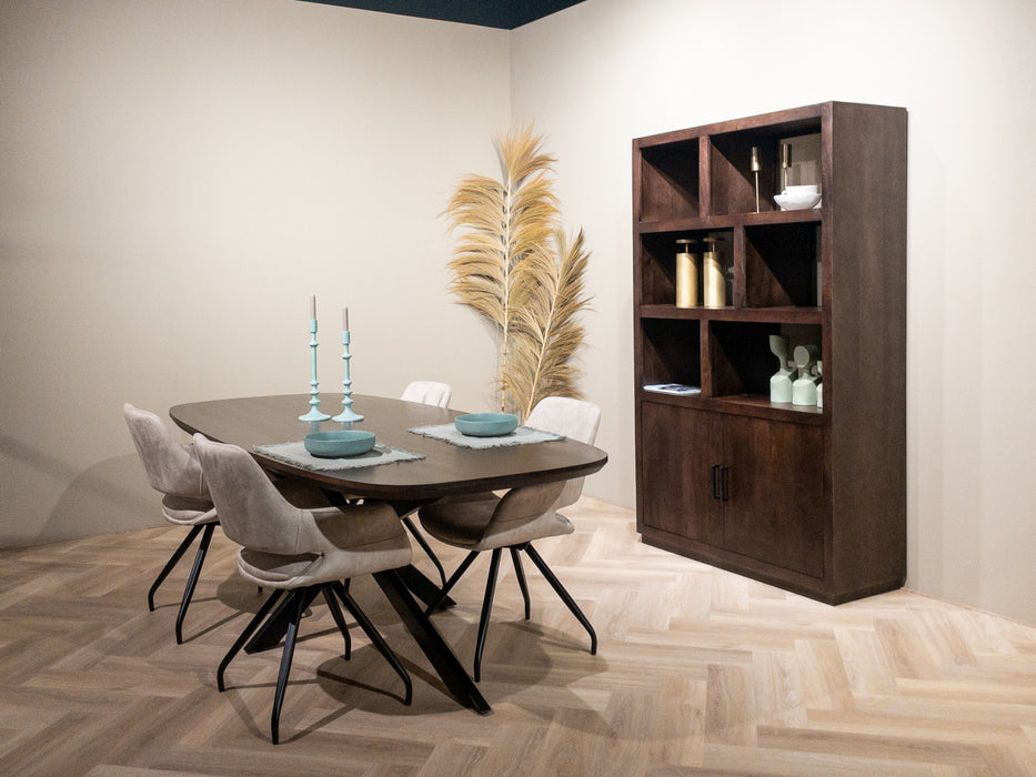 Jaxx Brown Kast 120cm - Mangohout Zwart