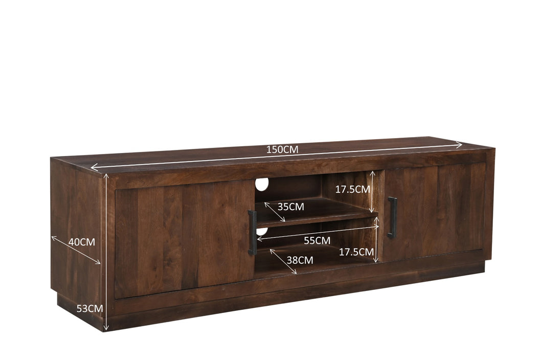 Jaxx Brown Kast - Zwart Mangohout - 150cm