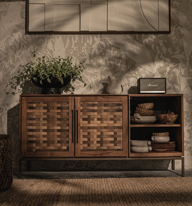 Karma Pure Low Dressoir - Teak & Bamboe