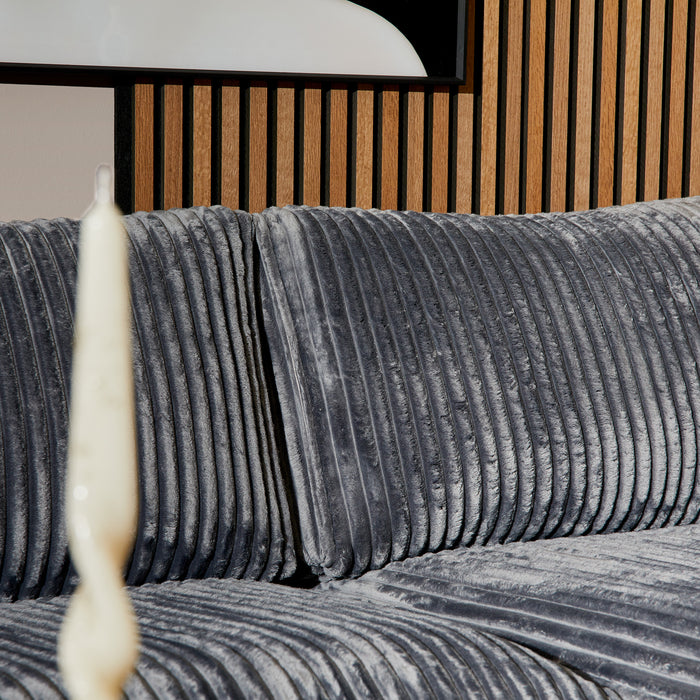 MySofa Hoekbank Teddy - Antraciet - 2.5 zits + Divan (Rechts)