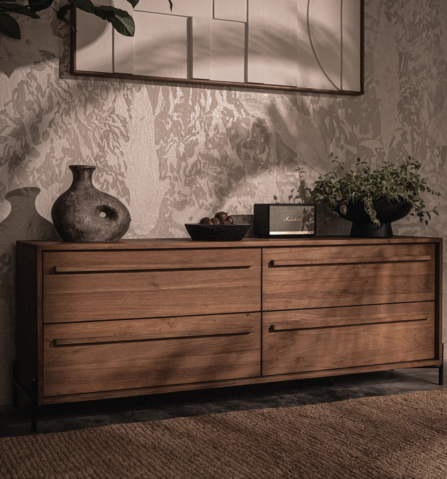 Outline Dressoir met 4 Laden - Teak Hout