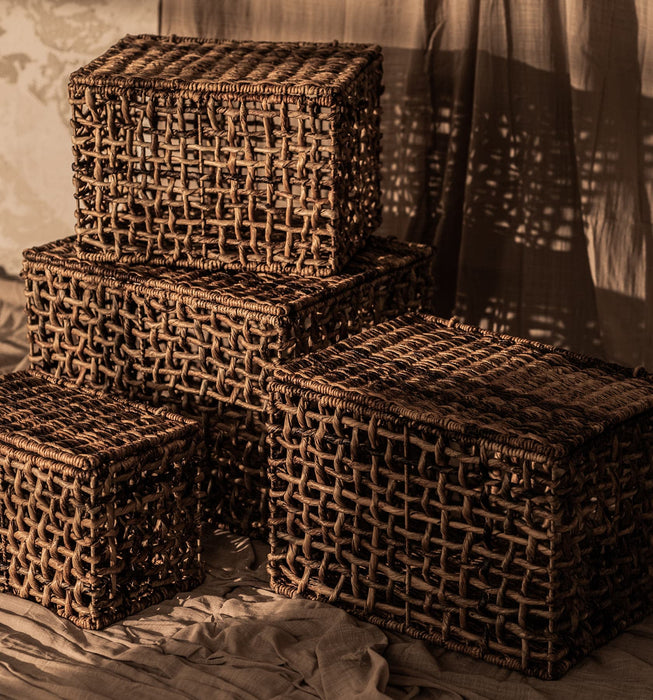 Rinjani Rectangular Basket Two-Tone - Set of 4